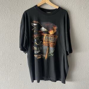 Vintage Sturgis Biker Rally Black Tshirt Men’s XL 90’s Motorcycle Grunge Tee